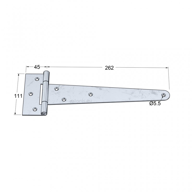 T-TYPE HINGE 250 / GALVANIZED T-TYPE HINGES